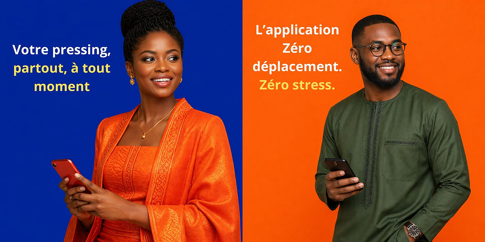 application chronopress pressing ouagadougou homme femme utilisation mobile gestion linge suivi commande livraison