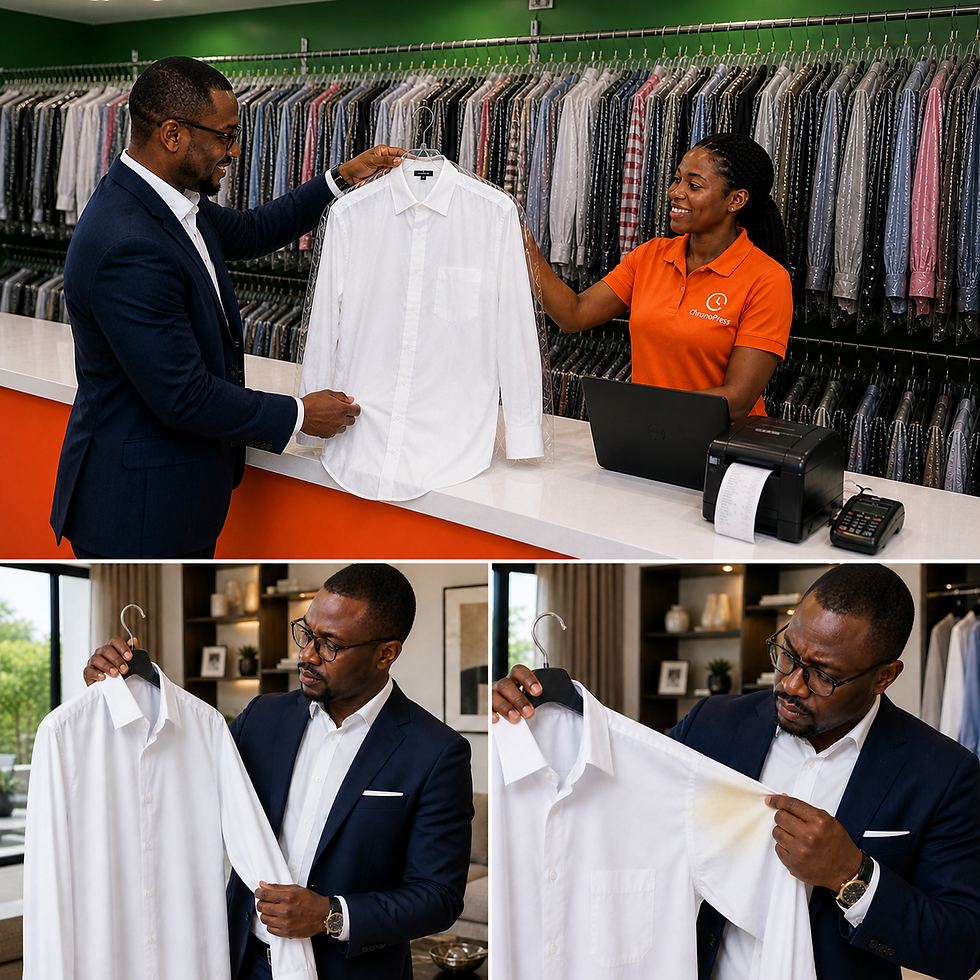 pressing chronopress ouagadougou specialiste entretien du linge blanc vetement impeccable rapide, parfait et durable sans jaunissement