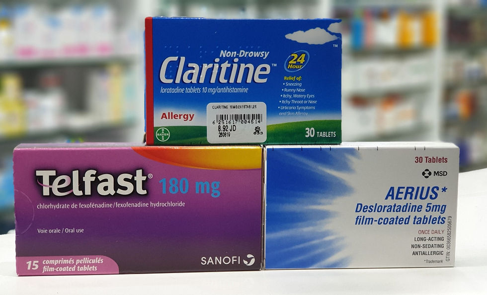 Claratine,Telfast and Aerius