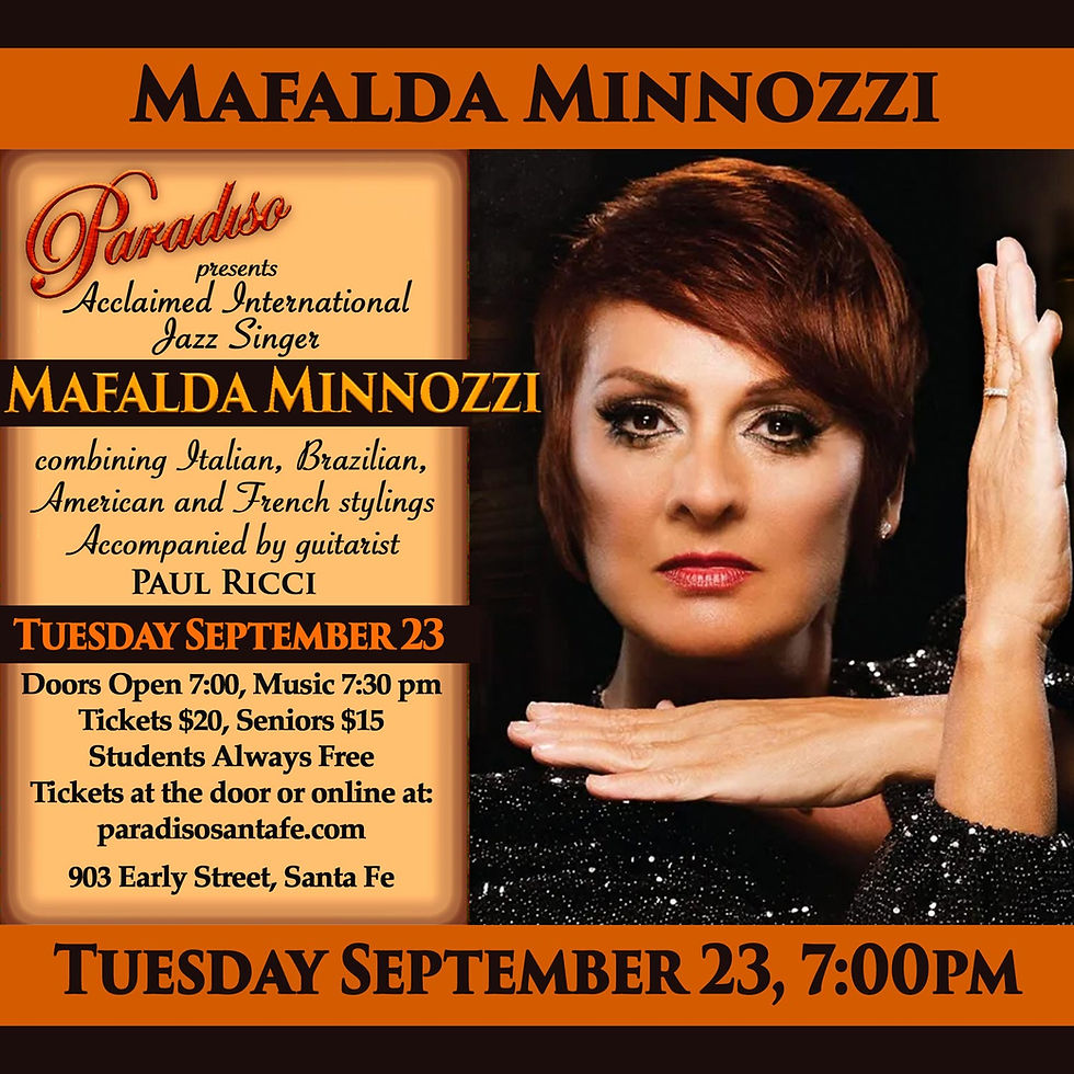 Acclaimed International Jazz Singer Mafaldo Minnozzi