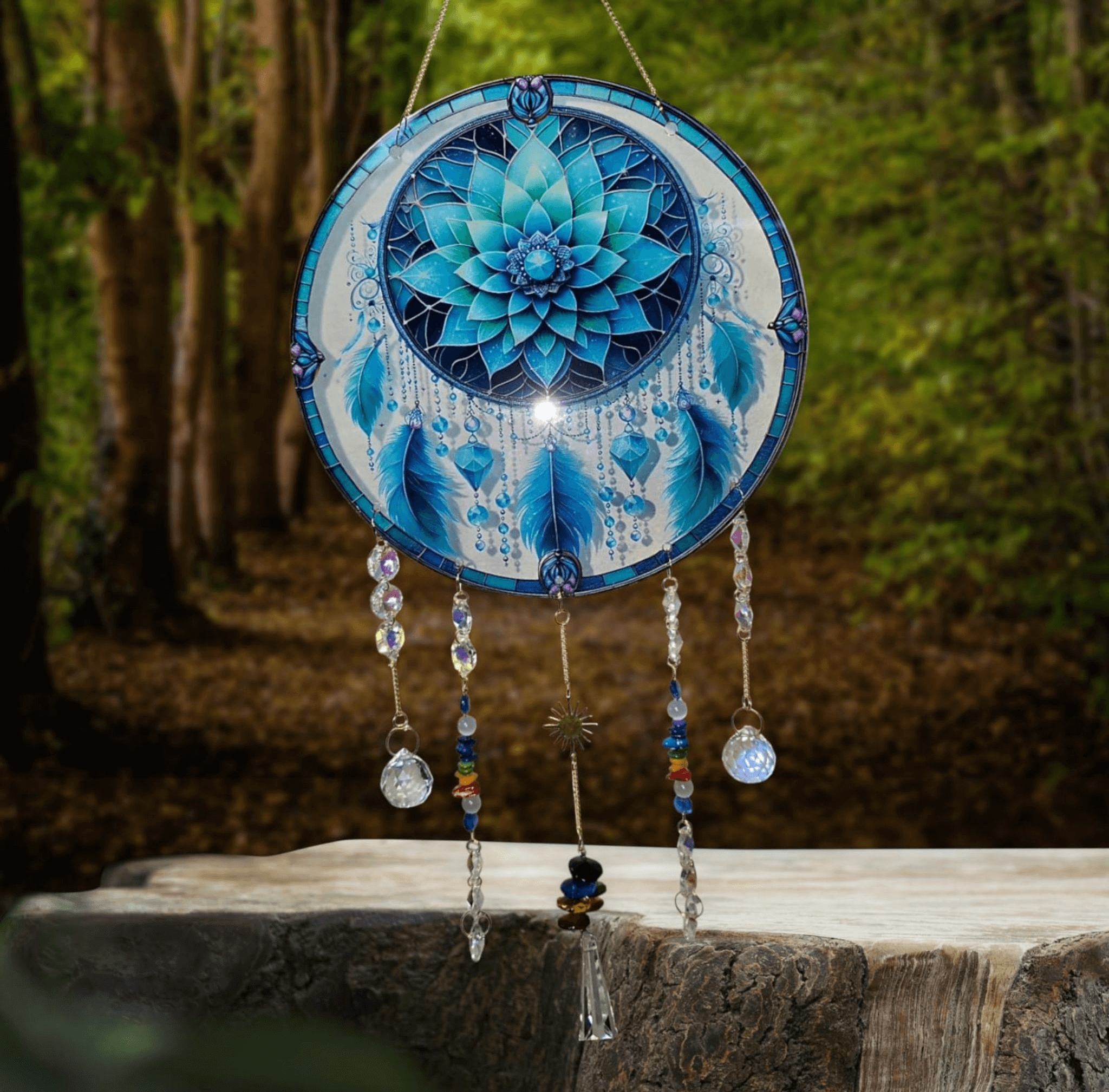 Blue Lotus Suncatcher