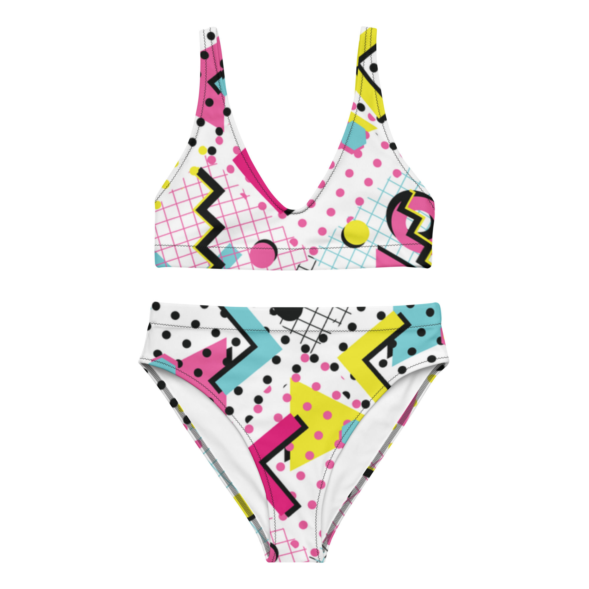 80's Vibe Recycled High-Waisted Bikini