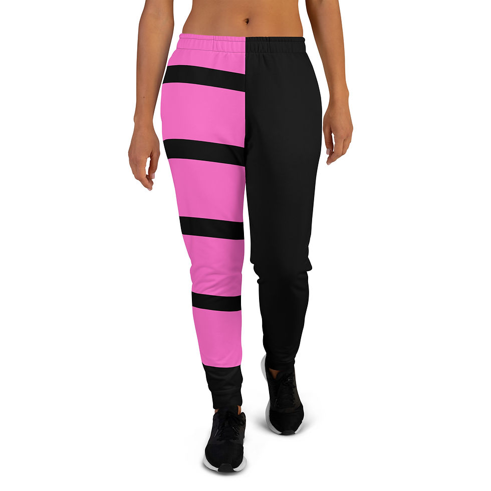 Thumbnail: Happy Black and Pink Women's Joggers
