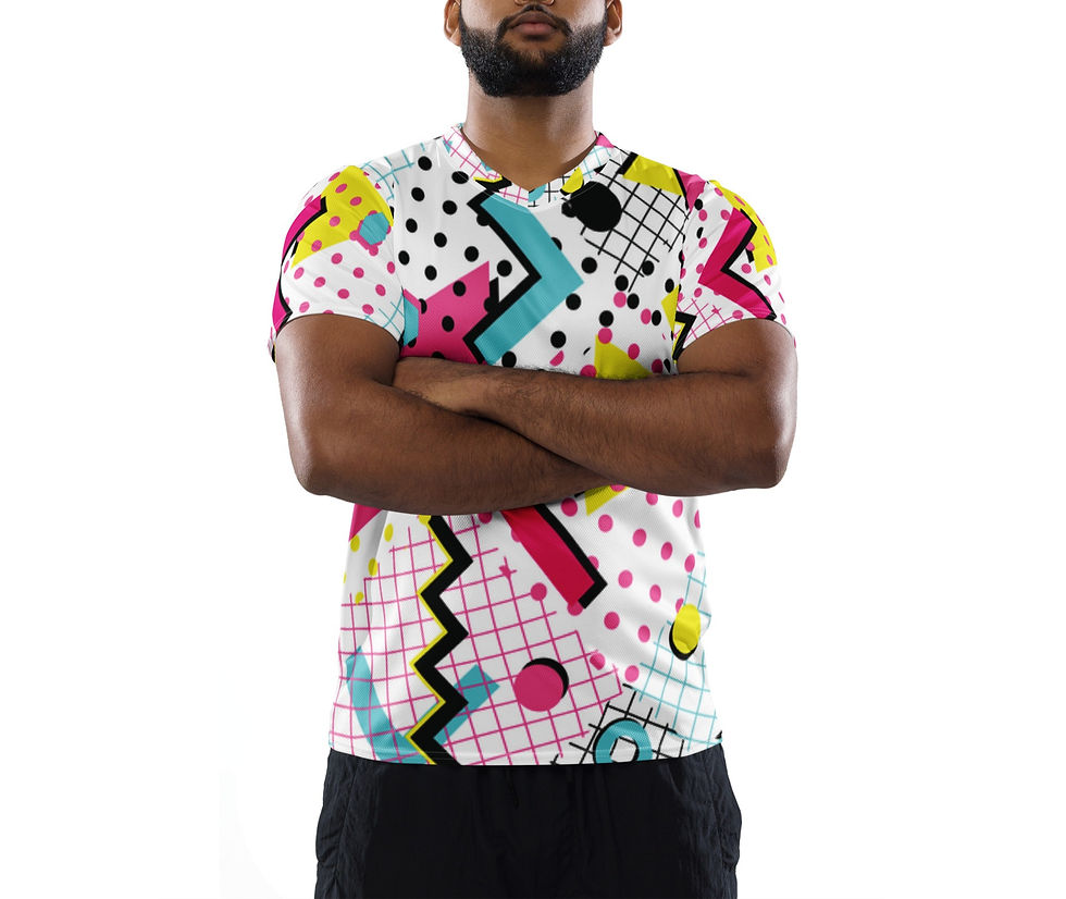 Thumbnail: 80's Retro Vibe Recycled Unisex Sports Jersey