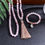 Thumbnail: Natural Rhodolite Rose Quartz 108 Mala Set Meditation Yoga With OM Pendant