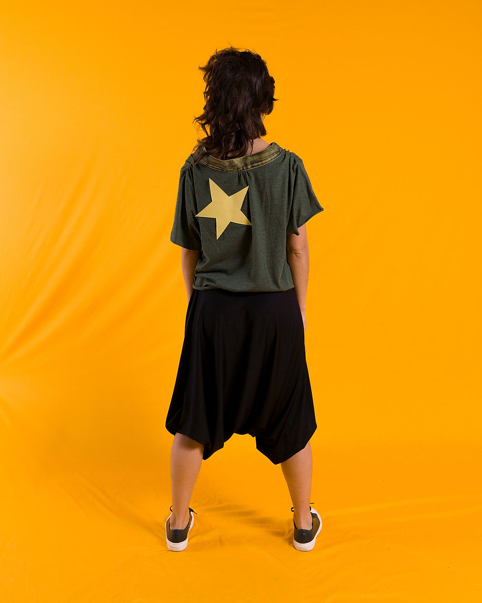Miniatura: Blusa Estrela com Gola Jeans