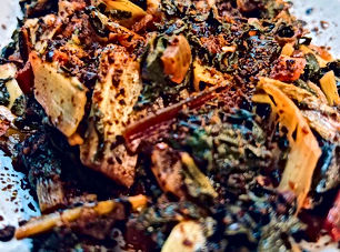 Rainbow chard with ras-al-hanout and preserved lemon