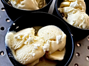 Goat cheese ice cream