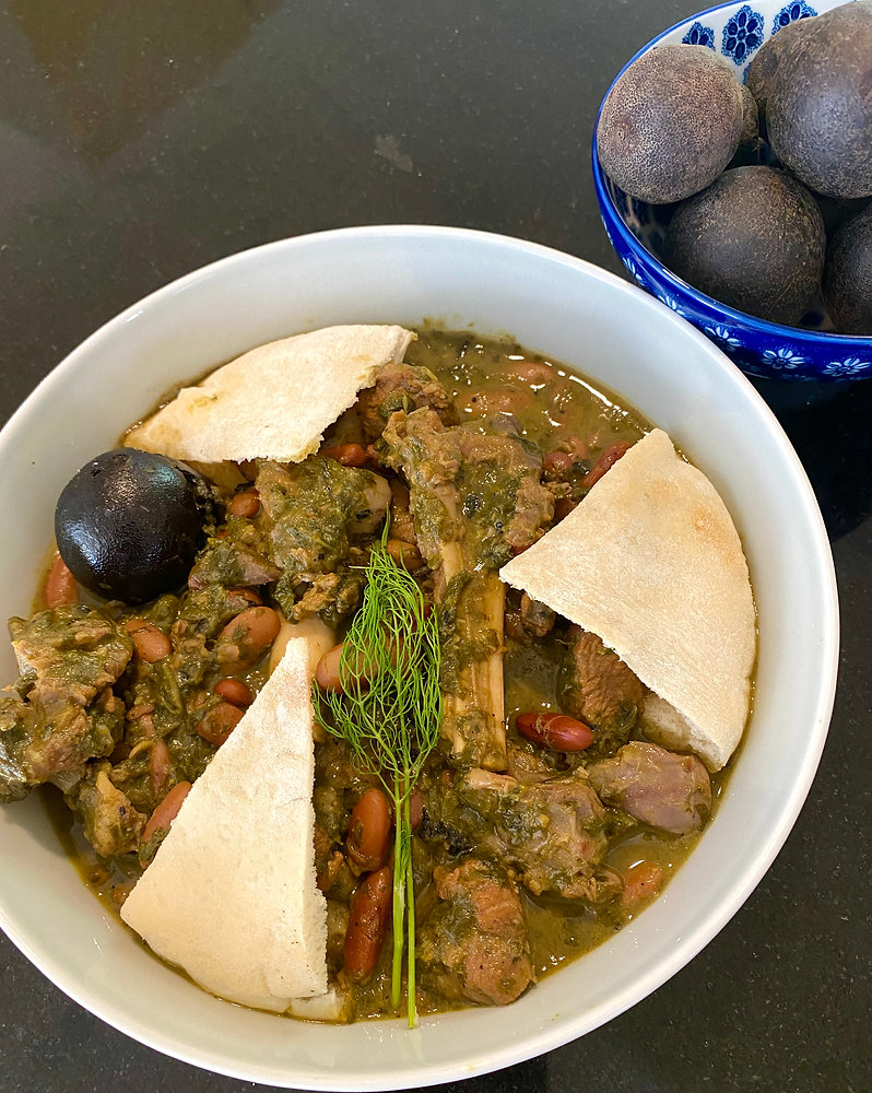 Fresh herb stew with lamb (or mutton) and dried Omani lime