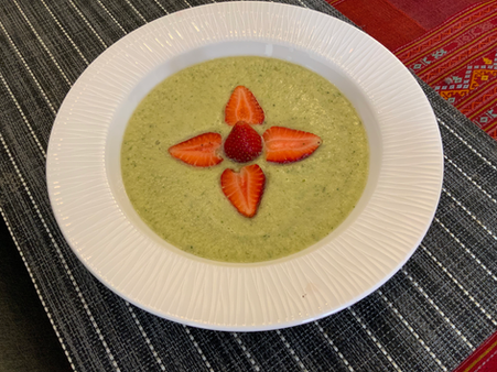 Cold melon-berry soup