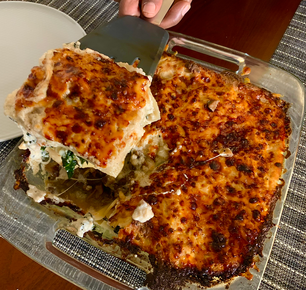 Kale and mushroom lasagna