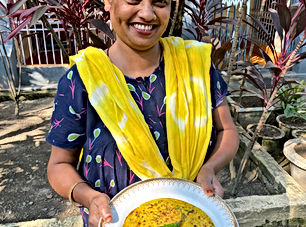 Assamese masala pitha with egg