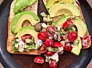 Greek avocado toast