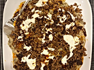 Ali Nazik: Ground mutton (or lamb) with smoked eggplant