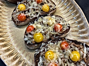 Grilled mushroom sandwich with Manchego cheese