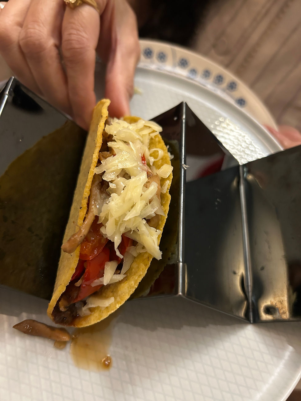 Mushroom rojas tacos