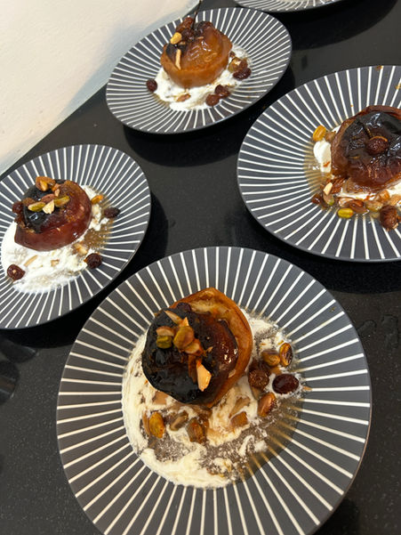 Baked Apples with Spices, Olive Oil and Nuts