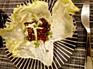 Raw tuna with chilli sauce (Chamchi whe)