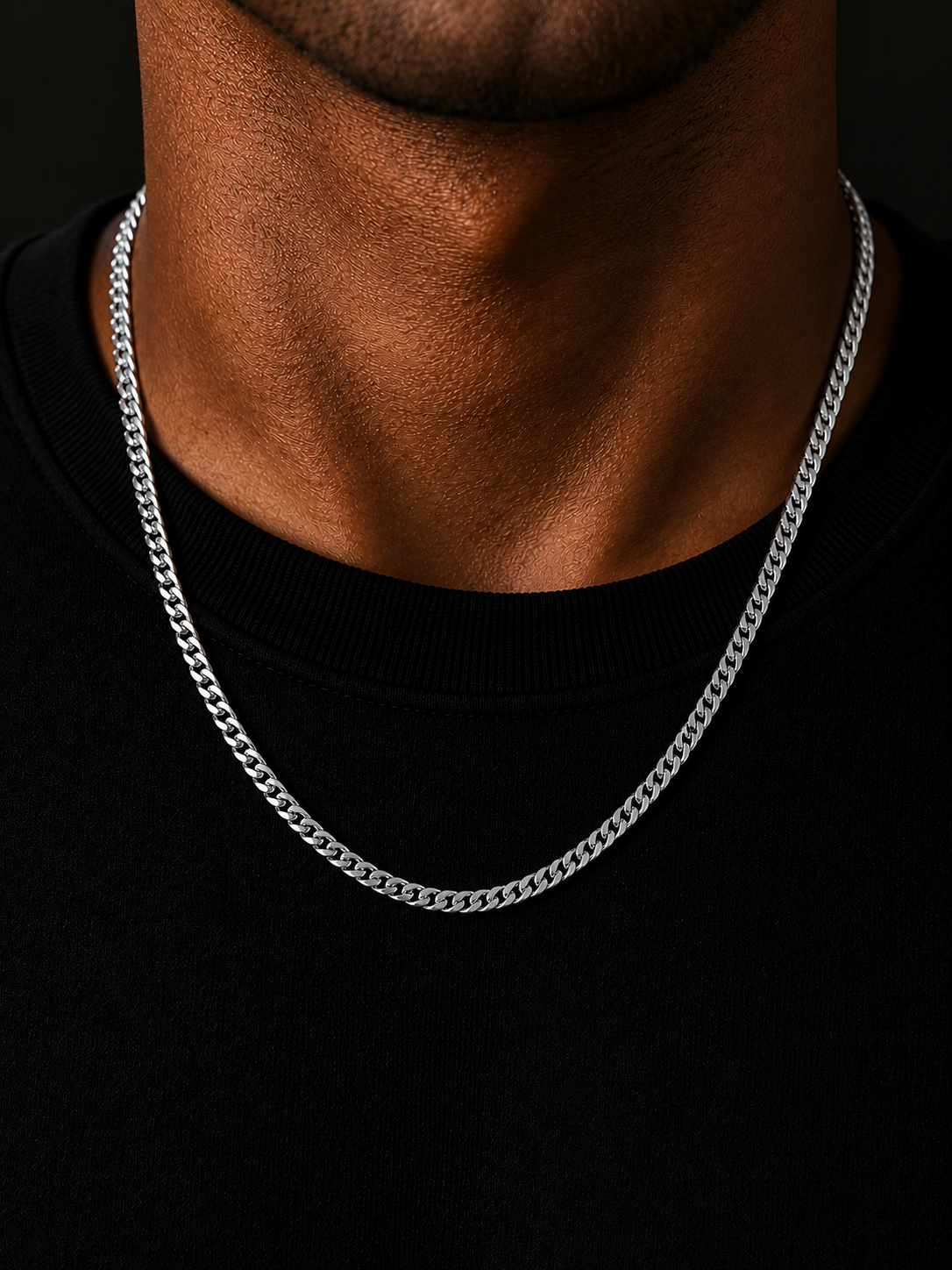 4mm Cuban link chain in sterling silver