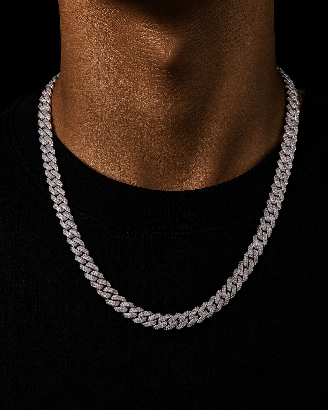Iced Miami Cuban link chain worn