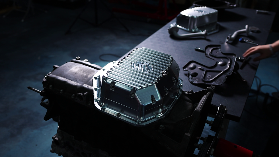 Installed 2JZ Billet Pan on an Engine