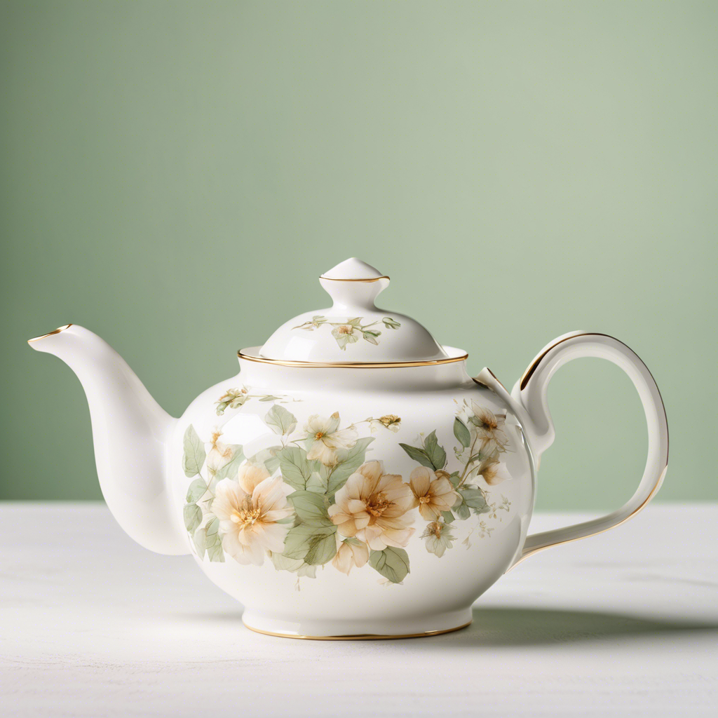 Vintage Floral Teapot
