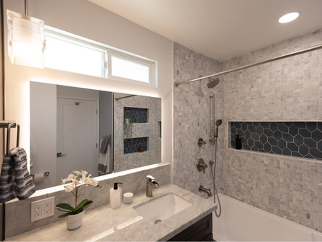 High-end bathroom remodel for in Arcadia, California.