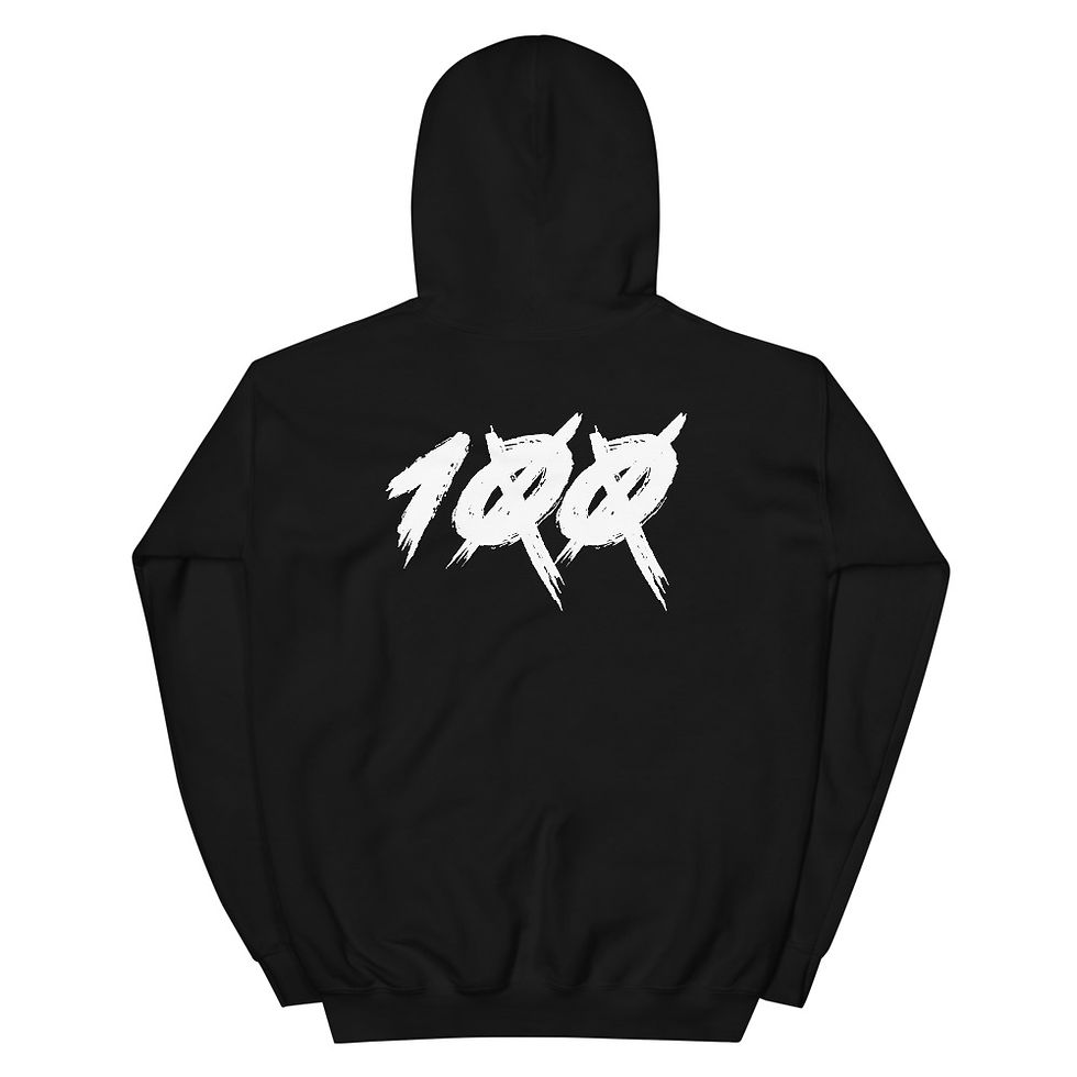 Thumbnail: RJWS Rock Hand/100 - Front & Back - Unisex Hoodie
