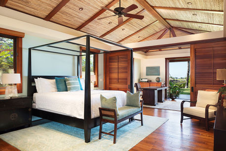 Canopy bedroom at Hualalai vacation rental home with ocean view