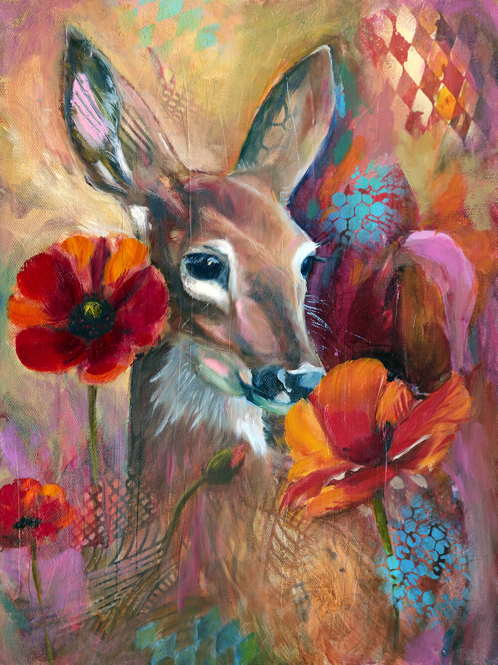 The Deer and Poppies