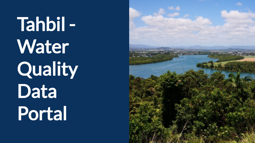 Screen shot of the water quality data portal