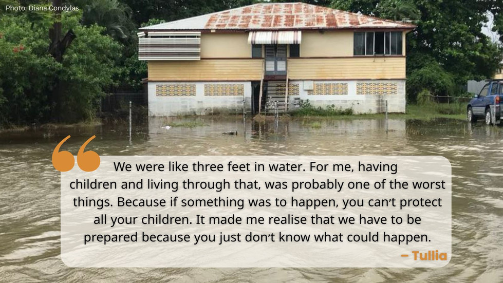 A house with flood waters lapping the bottom level