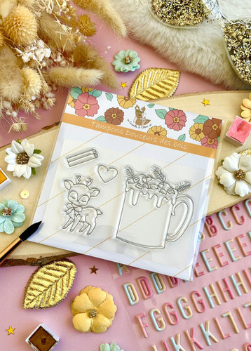 Planche de tampons clear - Des châtaignes et une boîte à goûter main image 1