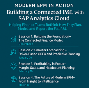 Modern EPM in Action: Rethinking the Future of Finance with SAP Analytics Cloud + Group Reporting 