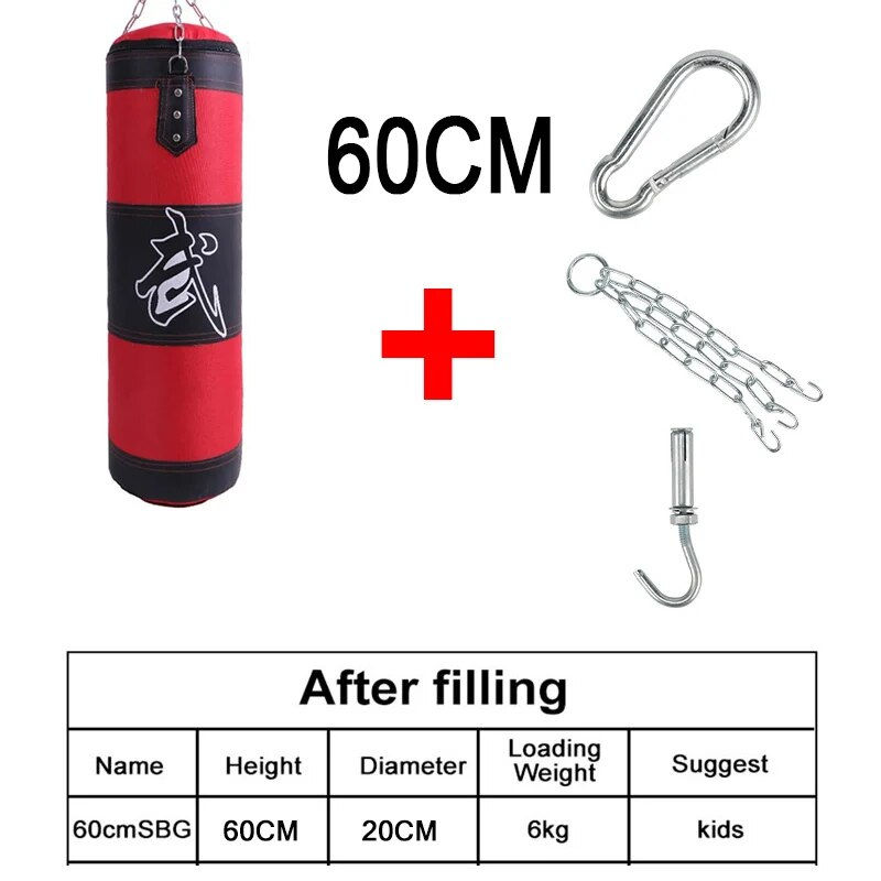 Thumbnail: Punch Sandbag Durable Hanging Hollow Sandbag Boxing Heavy Punch Bag With Metal 
