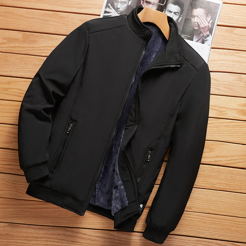 Thumbnail: BoJsd Autum Wninter Men Jackets Middle Aged Elderly Cotton Padded Jackets Large