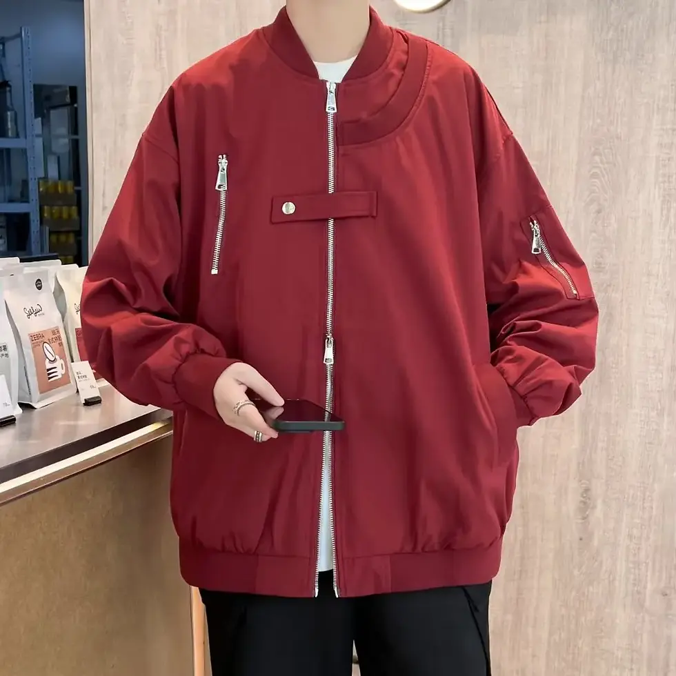 Thumbnail: Spring Autumn Loose-fit Trendy Casual Men's Jacket Versatile Couple Style High 