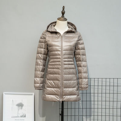 Thumbnail: S-7XL Women Long Down Jackets Ultra Light Hooded Duck Down Coat Portable Puffer