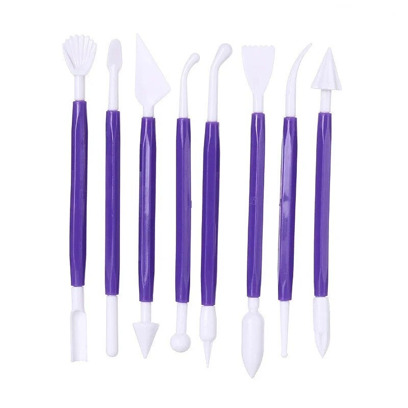 Thumbnail: 8pcs/Lot Plastic Poly form Sculpey Tools Set For Shaping Clay Play dough Toys C