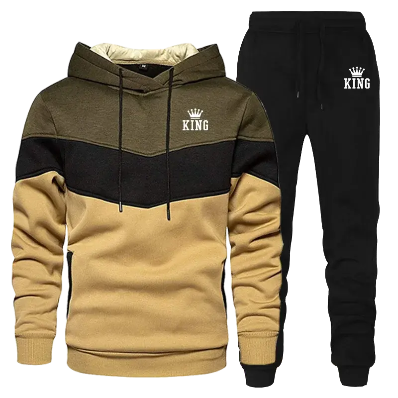Thumbnail: Men's Tracksuit Running Casual Hoodies Sweatpants Two Piece Sets Winter Sports 