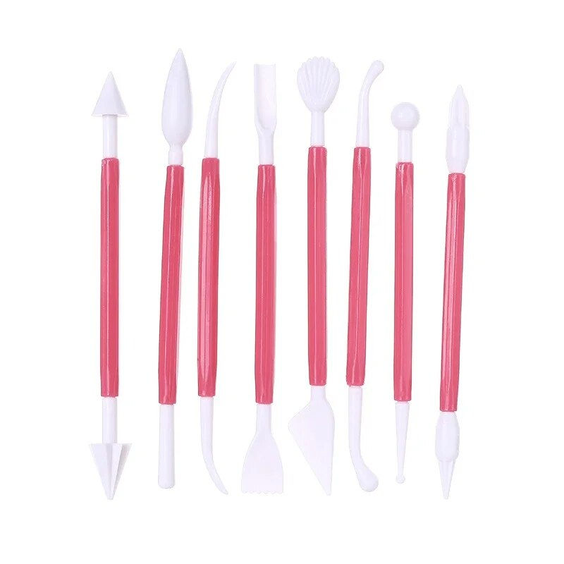 Thumbnail: 8pcs/Lot Plastic Poly form Sculpey Tools Set For Shaping Clay Play dough Toys C