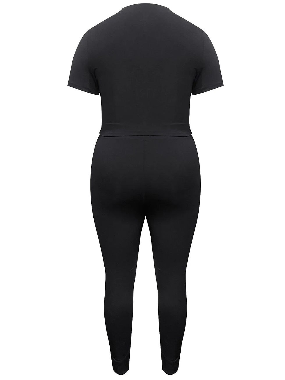 Thumbnail: LW Crop Top Rhinestone Heart Decor Pant Set Women Spring Summer Short Sleeve T-