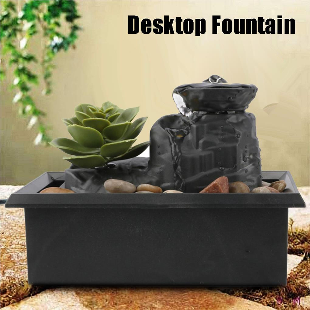 Decorative Fountains Indoor LED Light Water Fountains Creative Craft Desktop H