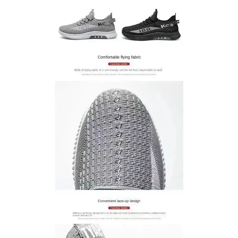 Миниатюра: 2024 Summer Lightweight Deodorant Men's Shoes Breathable Mesh Sports Shoes Comf