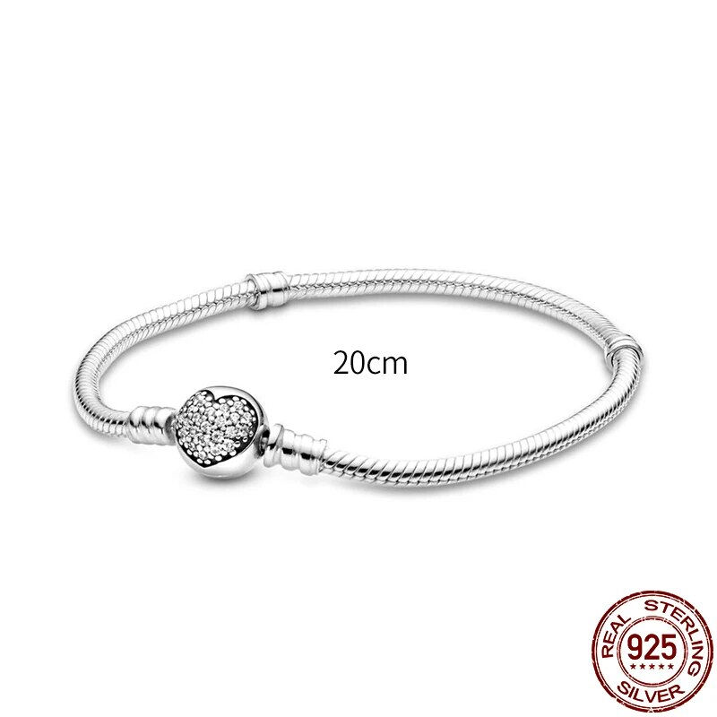 Thumbnail: New in 925 Sterling Silver Snake Chain Charm Bracelet Fits Pandach Original Pen