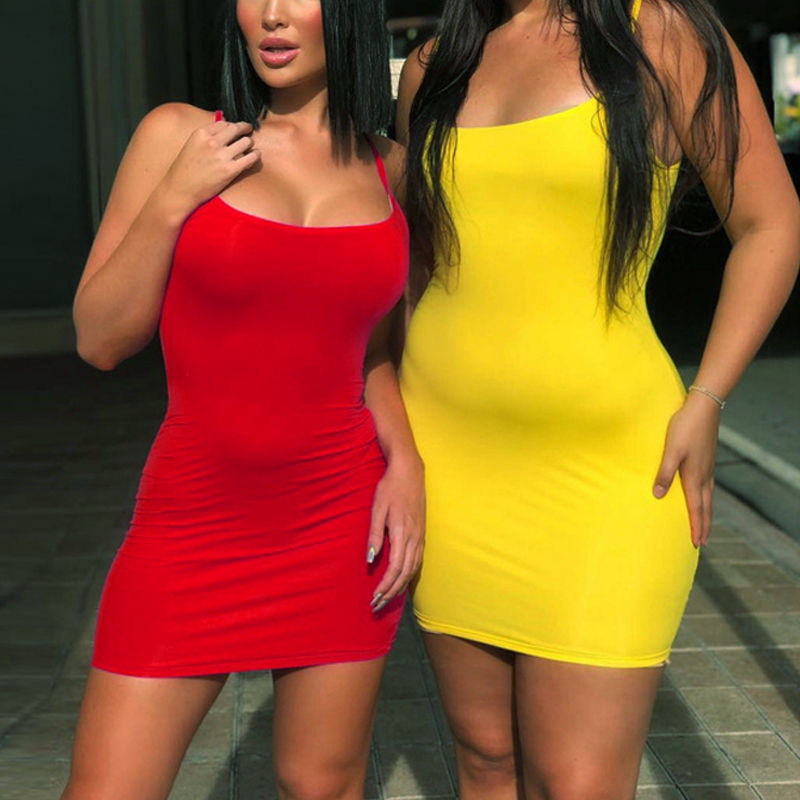 Thumbnail: Sexy Short Dress Nightclub Dress for Women Tight-Fitting Wrap Hip Over-The-Knee