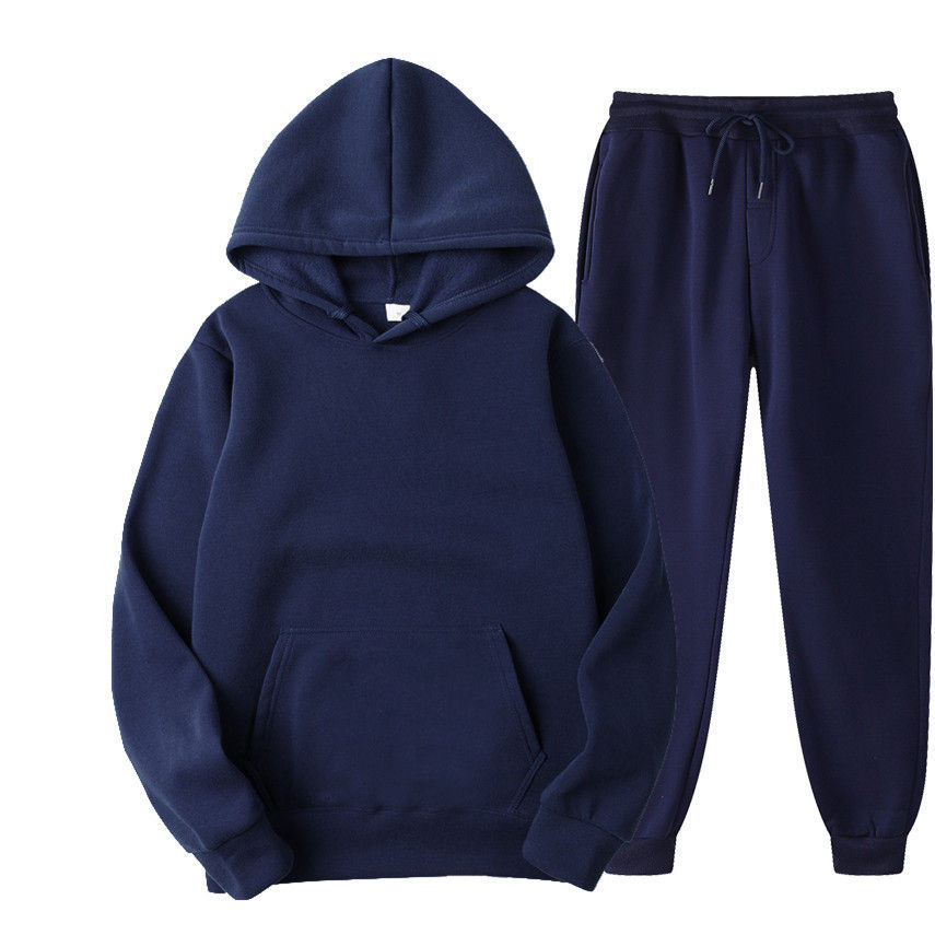 Thumbnail: Men's Autumn and Winter New Solid Color Hoodie+pants Two-piece Set Fashionable 