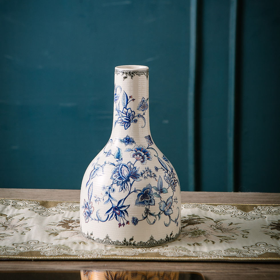 Thumbnail: Blue and White Porcelain Vases with A Sense of Luxury New Chinese Ceramic Ornam