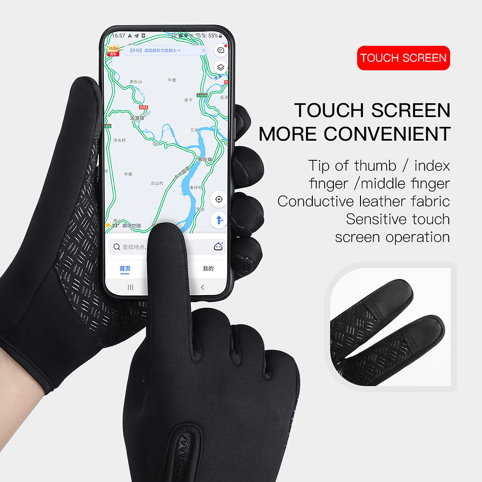 Thumbnail: New Winter Gloves Men Women Touch Cold Waterproof Motorcycle Cycle Gloves Male 