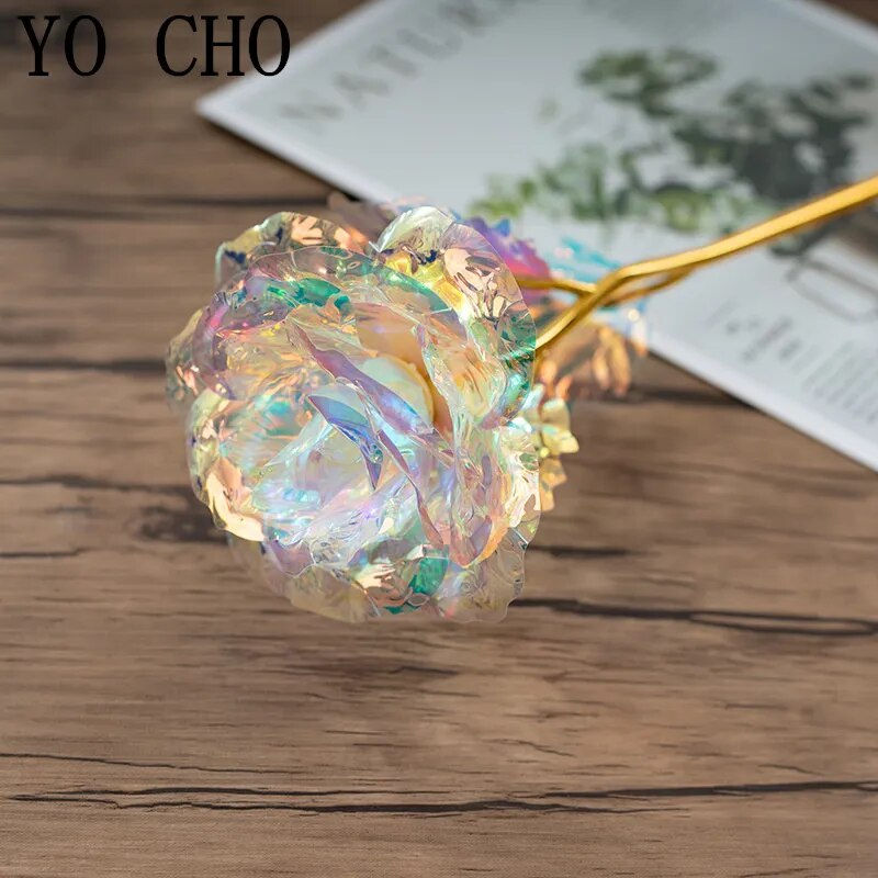 Thumbnail: Galaxy Rose Eternal 24K Gold Flower Foil Plastic Artificial Roses Valentines Da